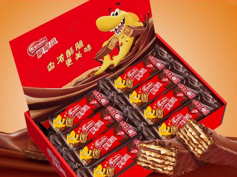 雀巢脆脆鲨巧克力威化饼干